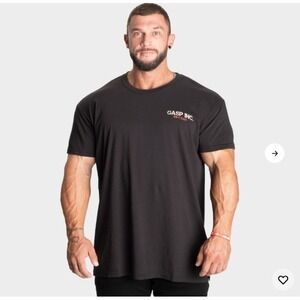 GASP Men's Utility Street Tee XL Washed Black Bodybuilding Gym T-Shirt NWT